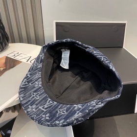 Новая кепка LV Louis Vuitton с кожаным козырьком и кожаным ремешк