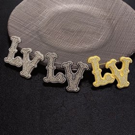 Louis Vuitton Луи Виттен Новая модель золотой броши с буквами, ин