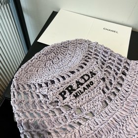 PRADA Пальто из соломы, рыбацкая шляпа, ручной работы! Новая моде