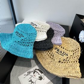 PRADA Пальто из соломы, рыбацкая шляпа, ручной работы! Новая моде
