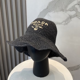 Новая модель шляпы Prada из рафии, полностью ручной работы, огран