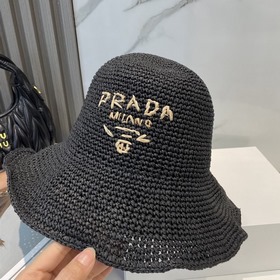 Новая модель шляпы Prada из рафии, полностью ручной работы, огран