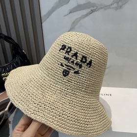 Новая модель шляпы Prada из рафии, полностью ручной работы, огран