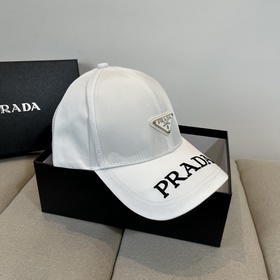 PRADA 2025 ранневесенняя модель бейсболки с жестким козырьком и т