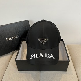 PRADA 2025 ранневесенняя модель бейсболки с жестким козырьком и т