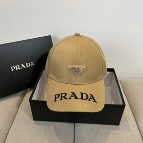 PRADA 2025 ранневесенняя модель бейсболки с жестким козырьком и т