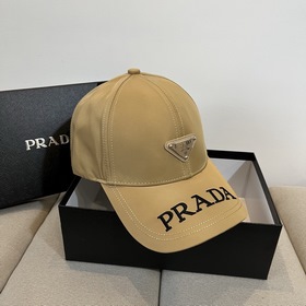 PRADA 2025 ранневесенняя модель бейсболки с жестким козырьком и т