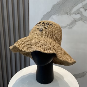 Новая модель шляпы Prada из рафии, полностью ручной работы, огран