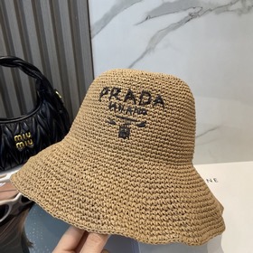 Новая модель шляпы Prada из рафии, полностью ручной работы, огран