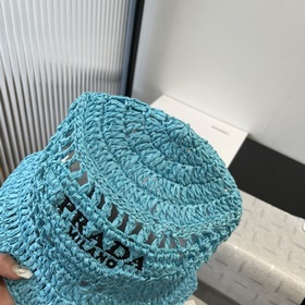 PRADA Плетеный шляп, рыбацкая шляпа, ручной работы, официальная н
