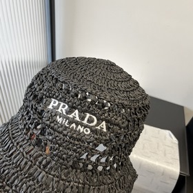 PRADA Плетеный шляп, рыбацкая шляпа, ручной работы, официальная н