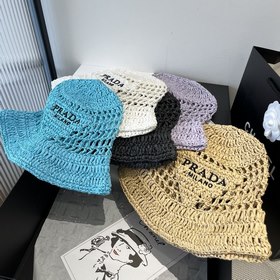 PRADA Плетеный шляп, рыбацкая шляпа, ручной работы, официальная н