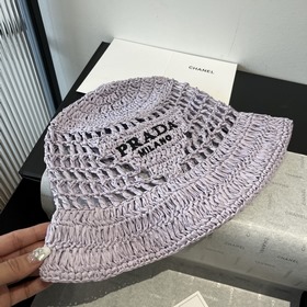 PRADA Плетеный шляп, рыбацкая шляпа, ручной работы, официальная н