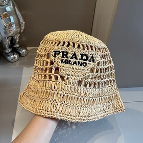 PRADA Плетеный шляп, рыбацкая шляпа, ручной работы, официальная н