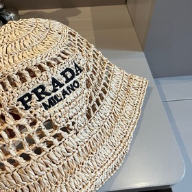 PRADA Плетеный шляп, рыбацкая шляпа, ручной работы, официальная н