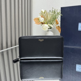 【Высококачественный оригинал】 Новый кошелек PRADA с одной молнией