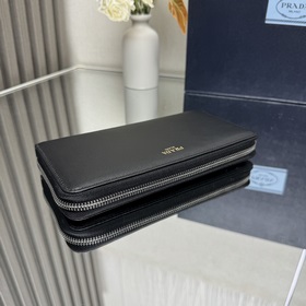 【Высококачественный оригинал】 Новый кошелек PRADA с одной молнией