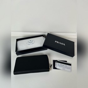 Кожаный кошелек с оленьим узором и одной молнией, модель 1ML506,