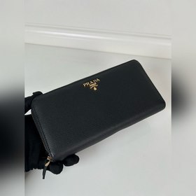 Кожаный кошелек с оленьим узором и одной молнией, модель 1ML506,