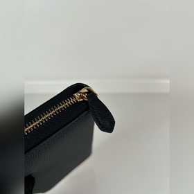 Кожаный кошелек с оленьим узором и одной молнией, модель 1ML506, 