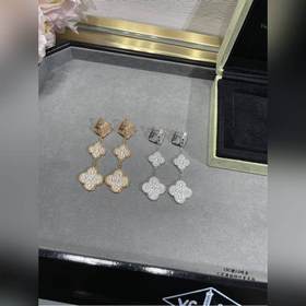 VCA четырехлистный клевер, высококачественные серьги с бриллианта