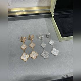 VCA четырехлистный клевер, высококачественные серьги с бриллианта