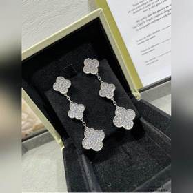 VCA четырехлистный клевер, высококачественные серьги с бриллианта