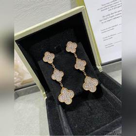 VCA четырехлистный клевер, высококачественные серьги с бриллианта