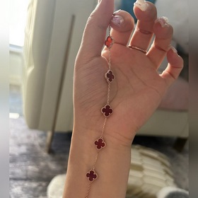 Мини-шестилепестковый красный агат Vca Van Cleef & Arpels. Не