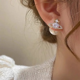 Vivienne Westwood Вивьен Вествуд Серьги Saturn Элегантный изыскан