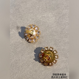Серьги с жемчугом и бриллиантами от Empress Dowager. Оригинальные