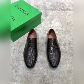 Bottega Veneta BV мужские плетеные кожаные туфли в стиле business