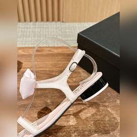 Новые весенне-летние туфли Chanel с бантиками. Ручно связанные об