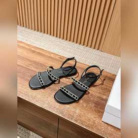 #Dior летняя новинка с бриллиантовой застежкой, плоской подошвой