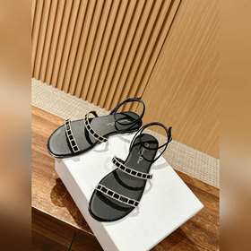 #Dior летняя новинка с бриллиантовой застежкой, плоской подошвой