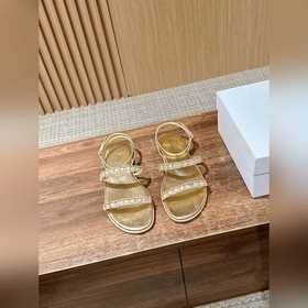 #Dior летняя новинка с бриллиантовой застежкой, плоской подошвой
