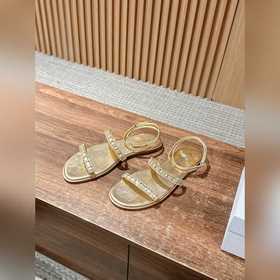 #Dior летняя новинка с бриллиантовой застежкой, плоской подошвой