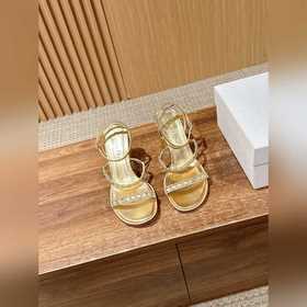 #Dior летняя новинка с бриллиантовой застежкой, плоской подошвой