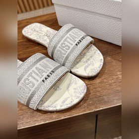 Новая модель весенне-летних тапочек Dior с обновленной вышивкой. 