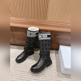 【Маури】 Длинные сапогиз шерсти Dior Высокоплотное импортное ткач
