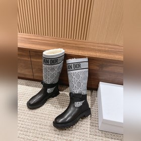 【Маури】 Длинные сапогиз шерсти Dior Высокоплотное импортное ткач