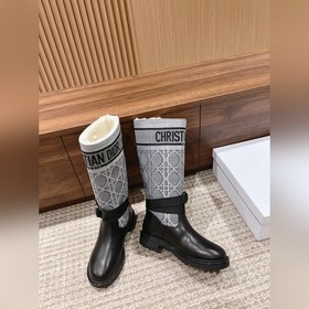 【Маури】 Длинные сапогиз шерсти Dior Высокоплотное импортное ткач