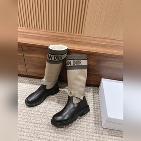 【Маури】 Длинные сапогиз шерсти Dior Высокоплотное импортное ткач