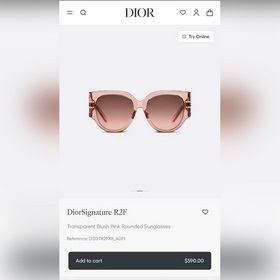 DIOR MOD： Signature R2F Размер： 55-18-140