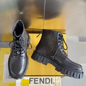 Топовая версия： ботинки Fendi Новая модель Force с шнурками, тол