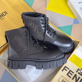 Топовая версия： ботинки Fendi Новая модель Force с шнурками, тол
