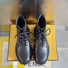 Топовая версия： ботинки Fendi Новая модель Force с шнурками, тол