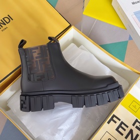 Топовая версия： ботинки Fendi Новая модель Force с шнурками, тол