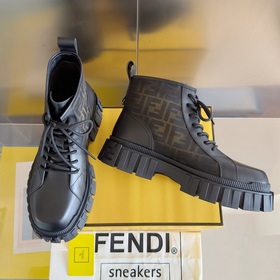 Топовая версия： ботинки Fendi Новая модель Force с шнурками, тол
