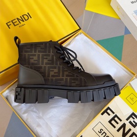 Топовая версия： ботинки Fendi Новая модель Force с шнурками, тол